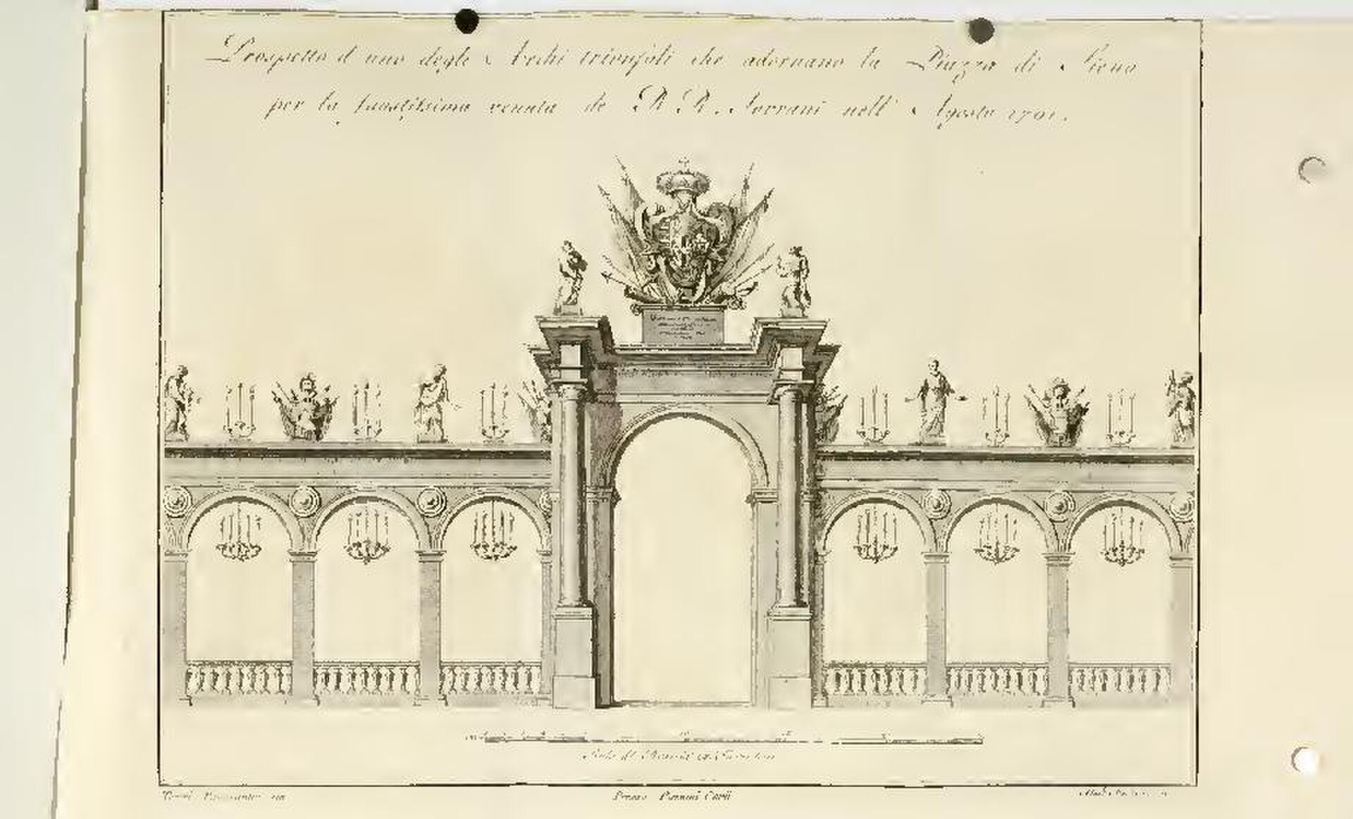 Triumphal arch in the Piazza di Siena, 1791