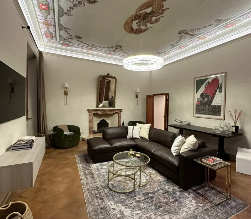 Living room in Palazzo Tamanti Montalcino